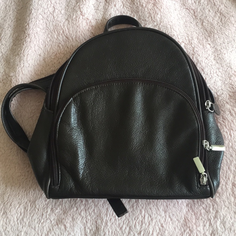 Aurielle leather small backpack